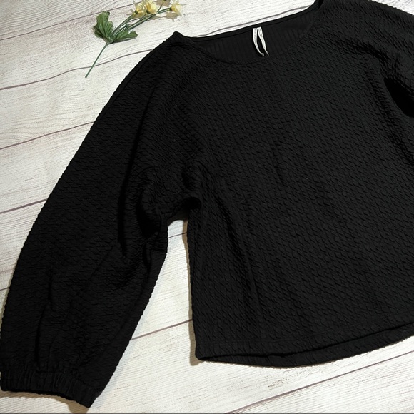 Anthropologie Arya Textured Puffed Sleeve Top - Picture 4 of 16